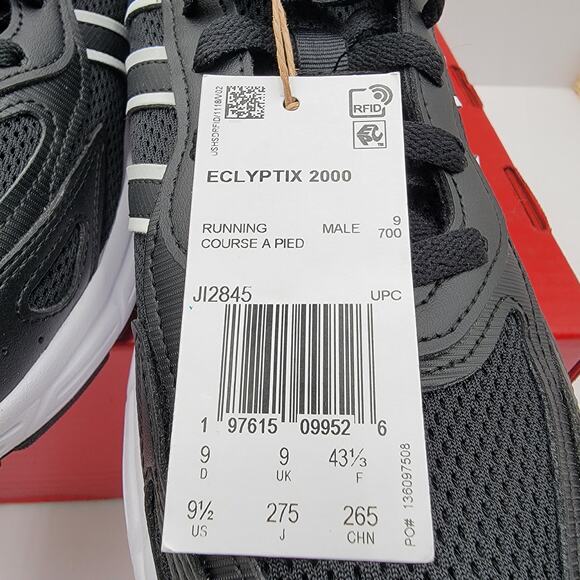 Adidas Eclyptix 2000 Black White Mens Size 9.5 NWOB (220) main image 8